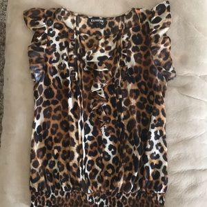 Express leopard print blouse
